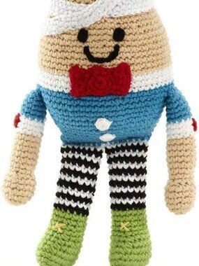 PEBBLE Crochet Humpty Dumpty Plush Rattle